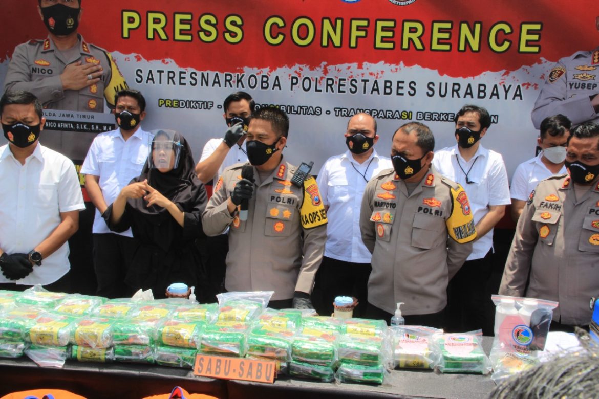 46,6 Kg Sabu Dan 4.000 Pil Koplo Berhasil di Amankan Satresnarkoba Polrestabes Surabaya