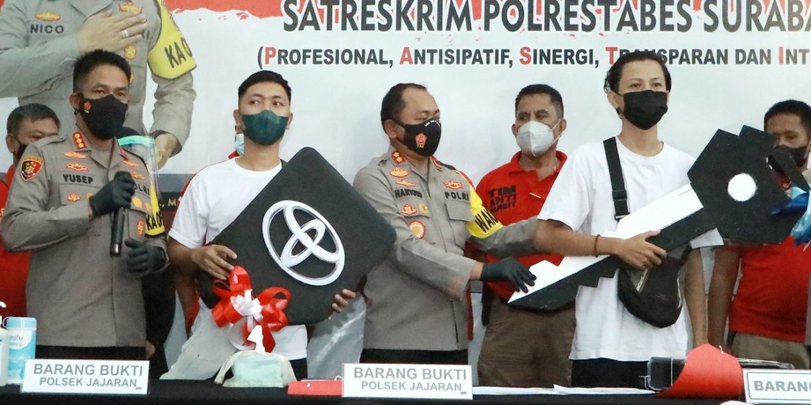 Polrestabes Surabaya Gulung Puluhan Pelaku Kriminal