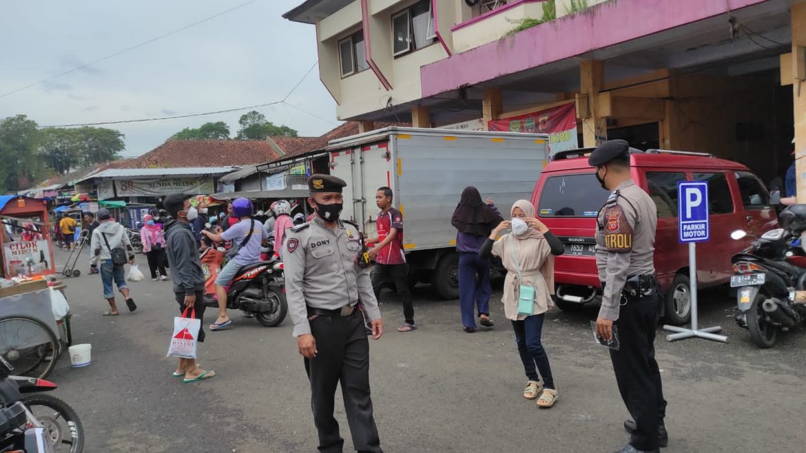 Sat Samapta Polres CIamis Gelar Operasi Yustisi Penegakan Disiplin Protokol Kesehatan
