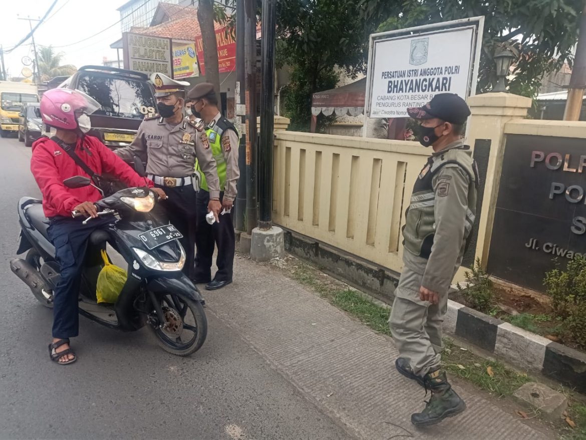 Jajaran Polsek Buah Batu Giat Operasi Yustisi Penegakkan Disiplin