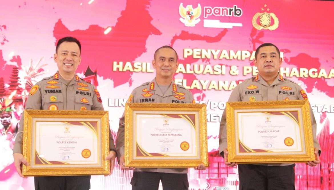 Polres kendal Masuk Dalam 27 Polres, Polresta, Polrestabes Dan Polres Metro Yang Mendapatkan Penghargaan Pelayanan Publik