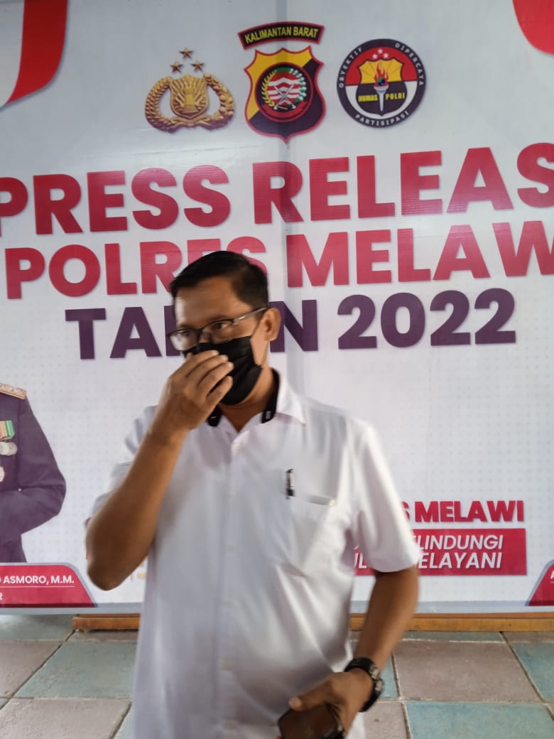 Polres Melawi Gelar Press Release Pengungkapan 5 Orang Tersangka Kasus Narkoba Jenis Sabu 91.22 Geram