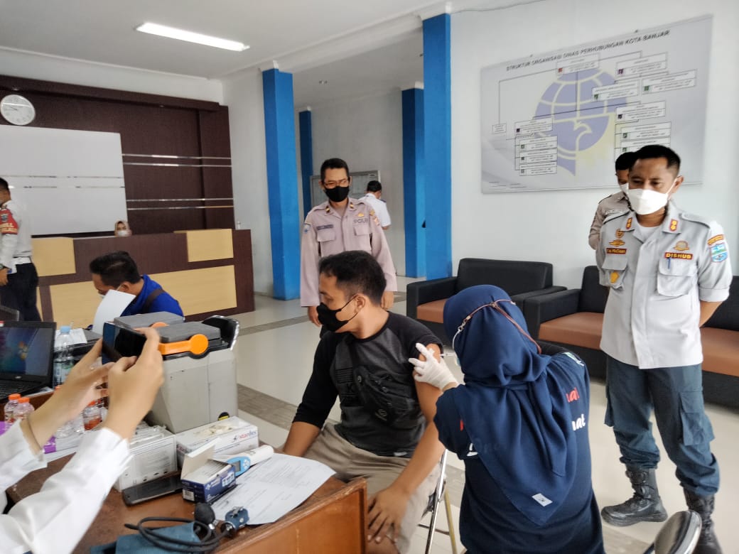 Sinergi dengan Dishub gelar Vaksinasi