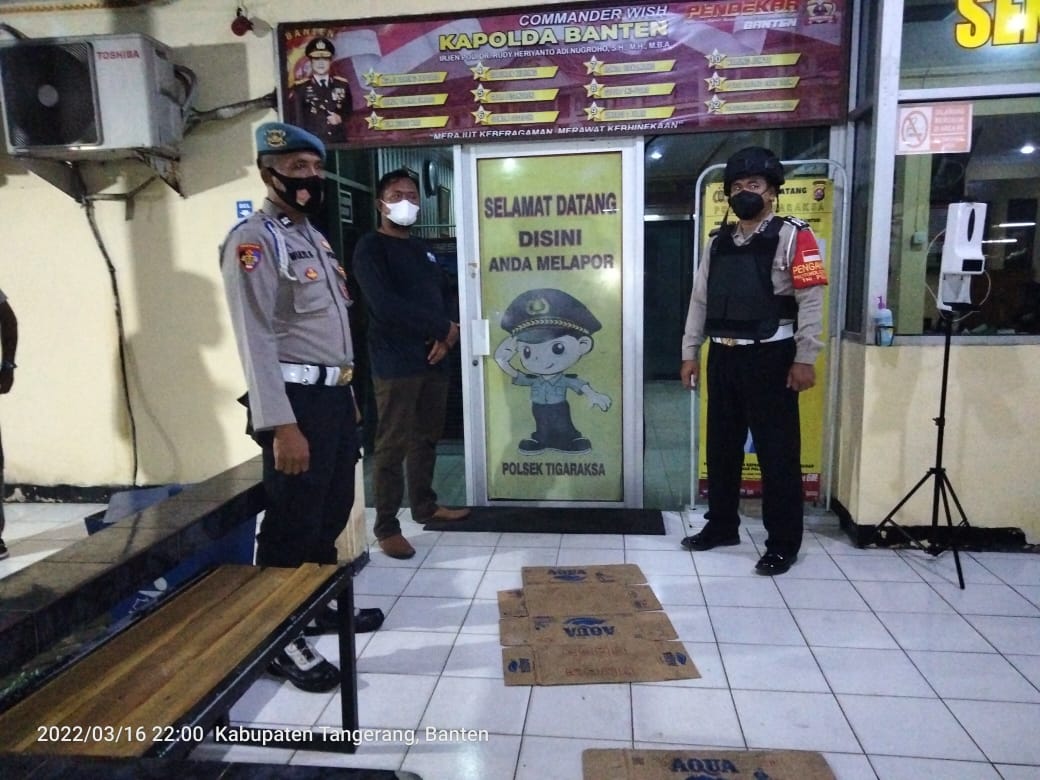 Untuk Antisipasi Teror, Anggota Polsek Tigaraksa Polresta Tangerang Laksanakan Sispam Mako
