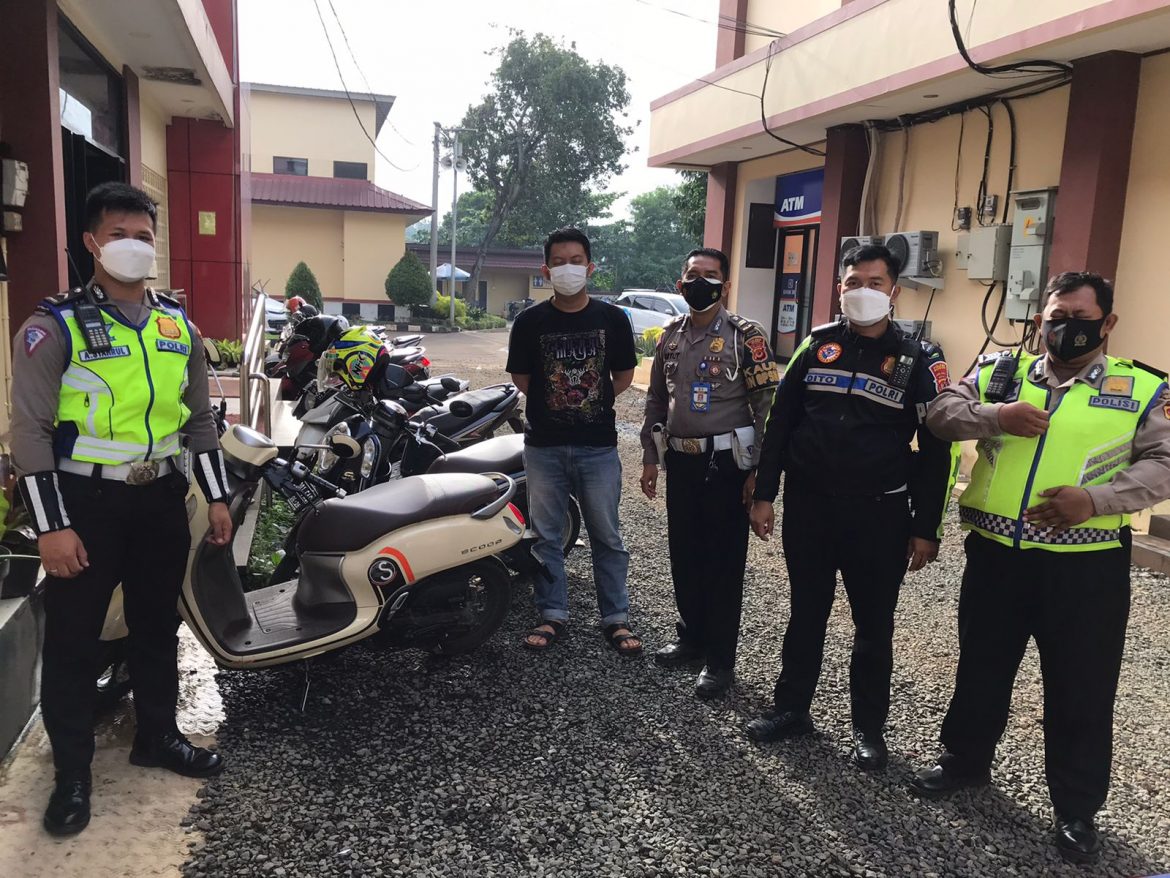 Seorang Pelaku Pencurian Kendaraan Bermotor, Berhasil di Amankan Sat Lantas Polres Bogor