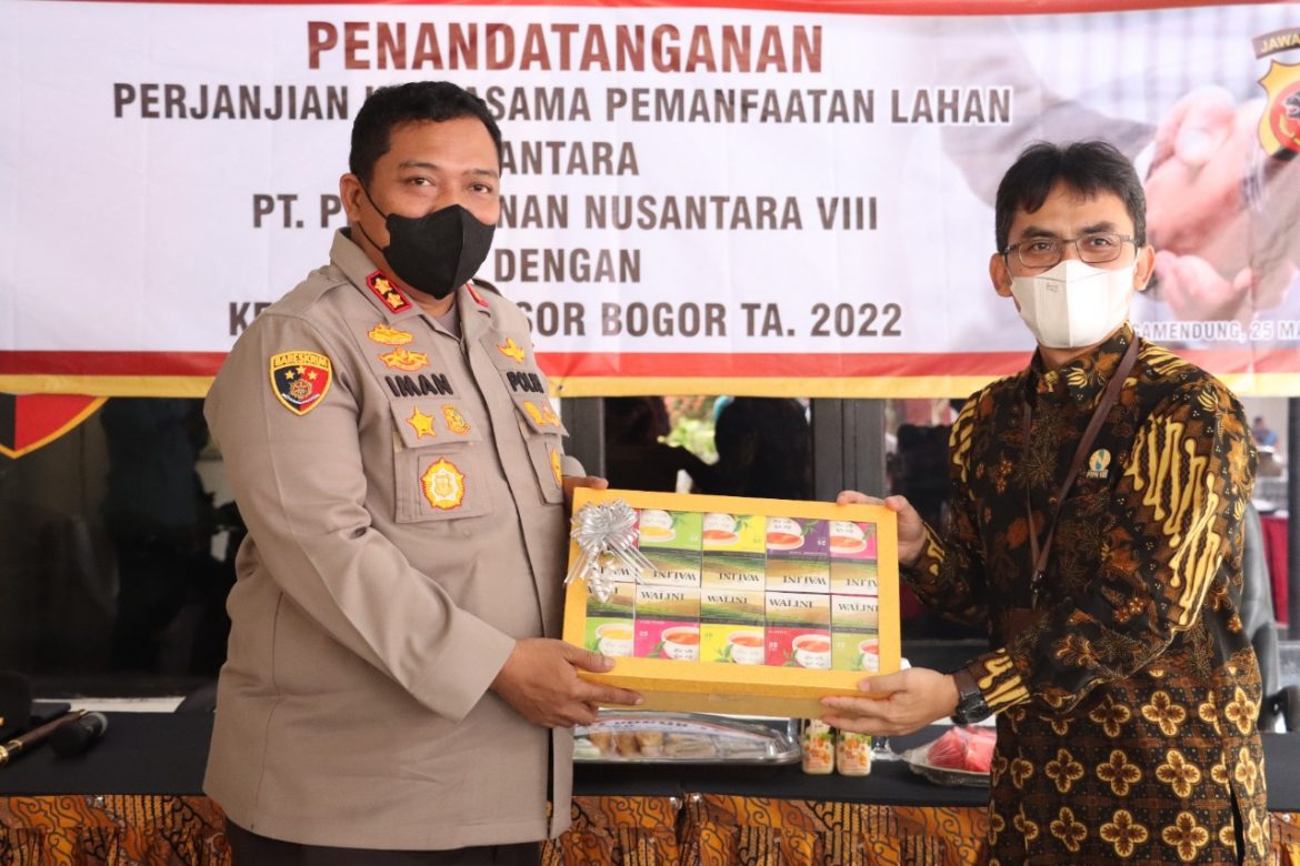 Polres Bogor dan PTPN VIII Jalin Kerjasama Pemanfaatan Lahan