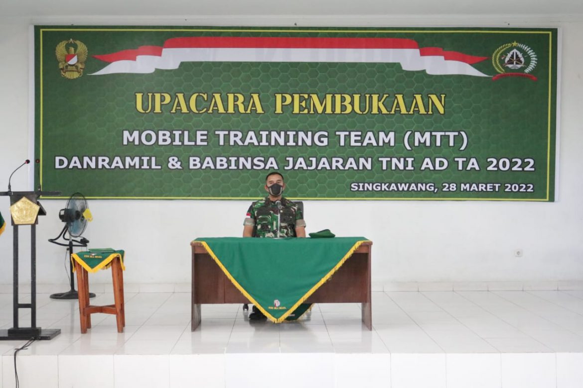 Kapoksahli Pangdam XII/Tpr Buka MTT Danramil dan Babinsa TA 2022