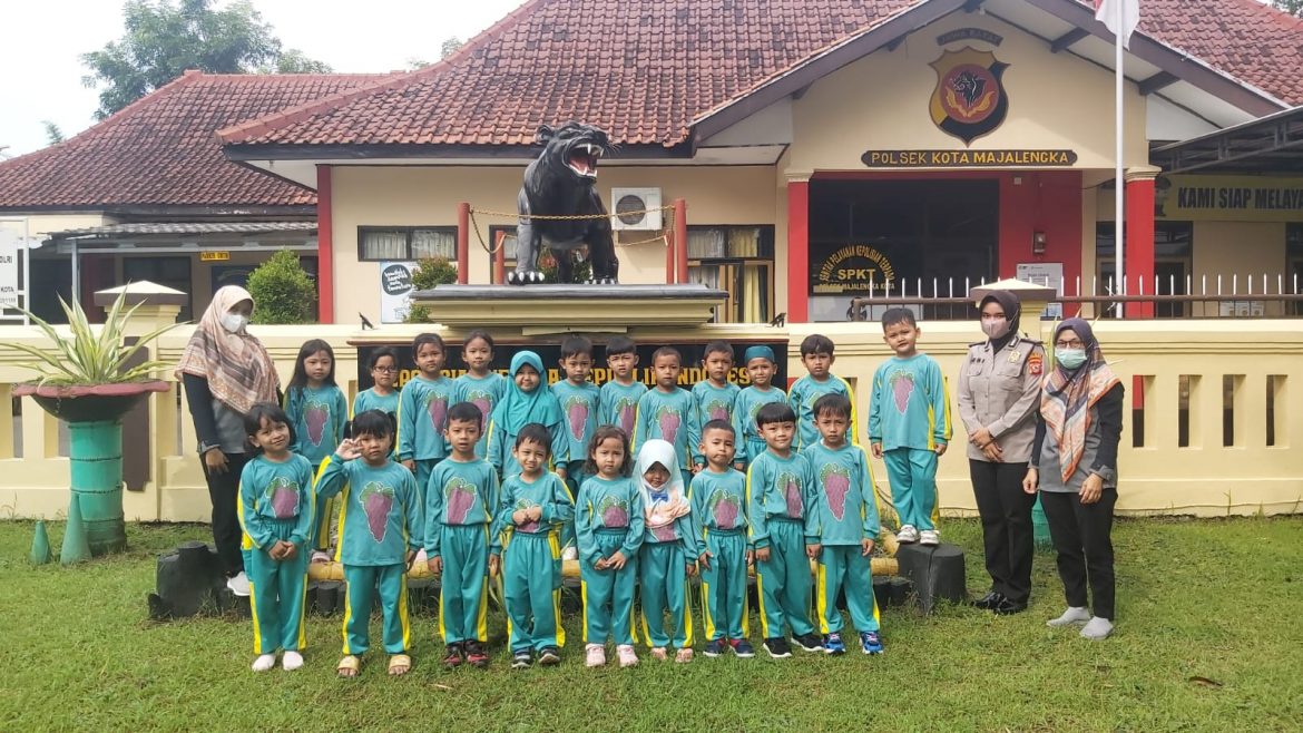 Polisi Sahabat Anak, TK Abata Majalengka Kunjungi Kantor Polisi