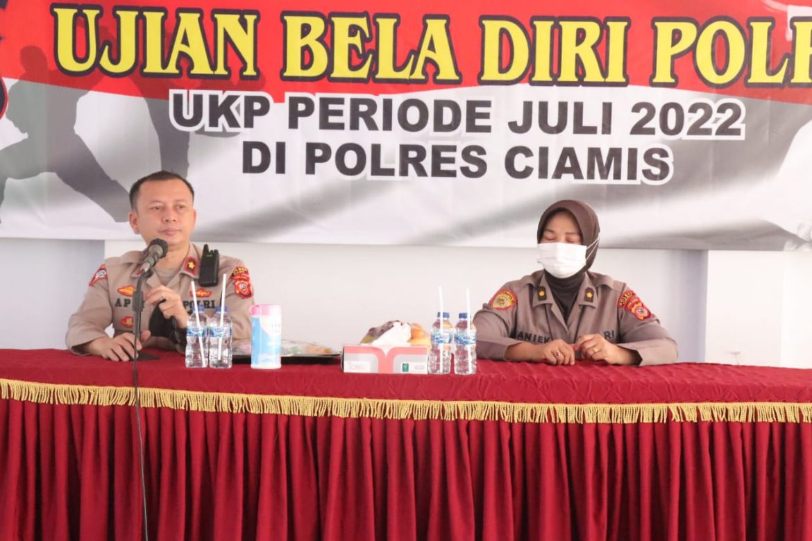 Ujian Bela Diri Polri UKP Periode TA 2022 di Polres Ciamis