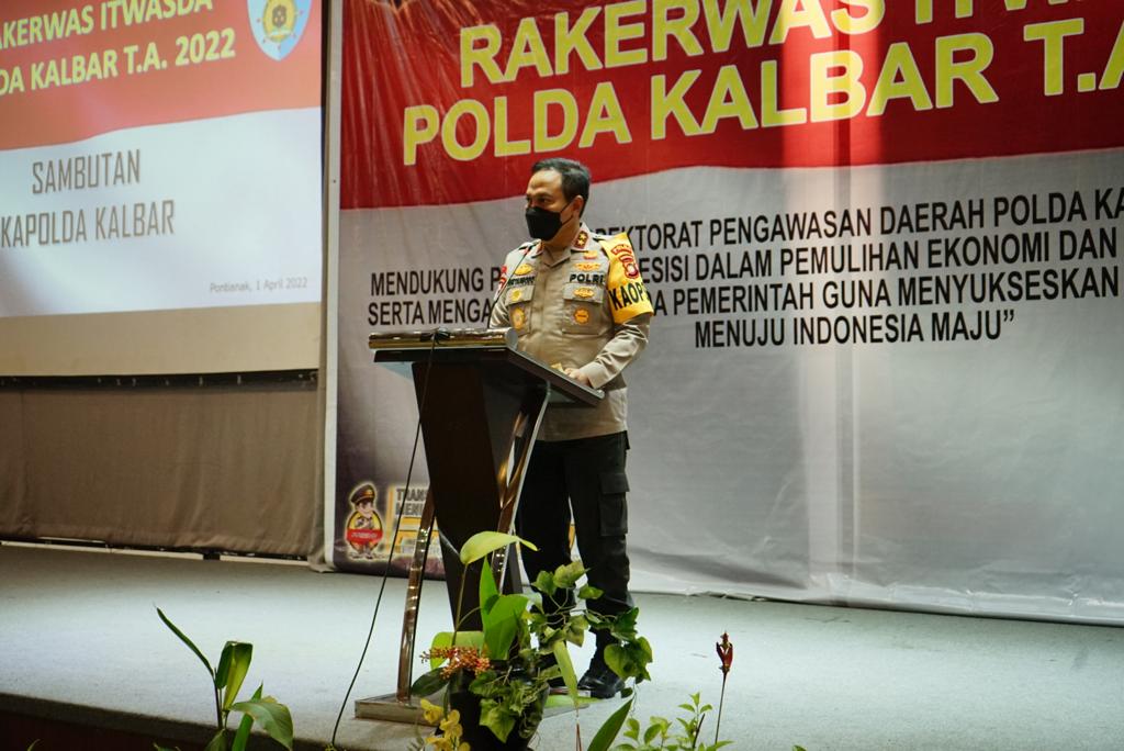 Buka Rakerwas Itwasda, Kapolda Kalbar Tekankan Semakin Profesional Dalam Lakukan Pengawasan