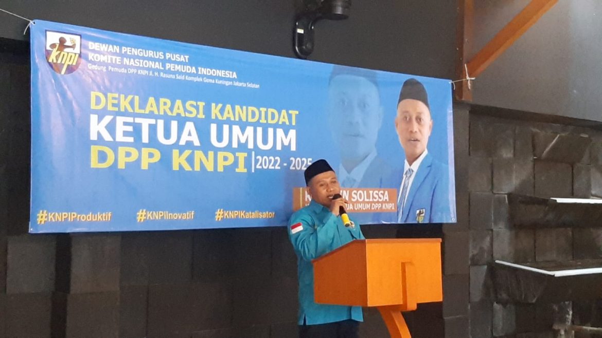 Deklarasi Kandidat Calon Ketua Umum DPP KNPI 2022 – 2025 Rajamin Solissa