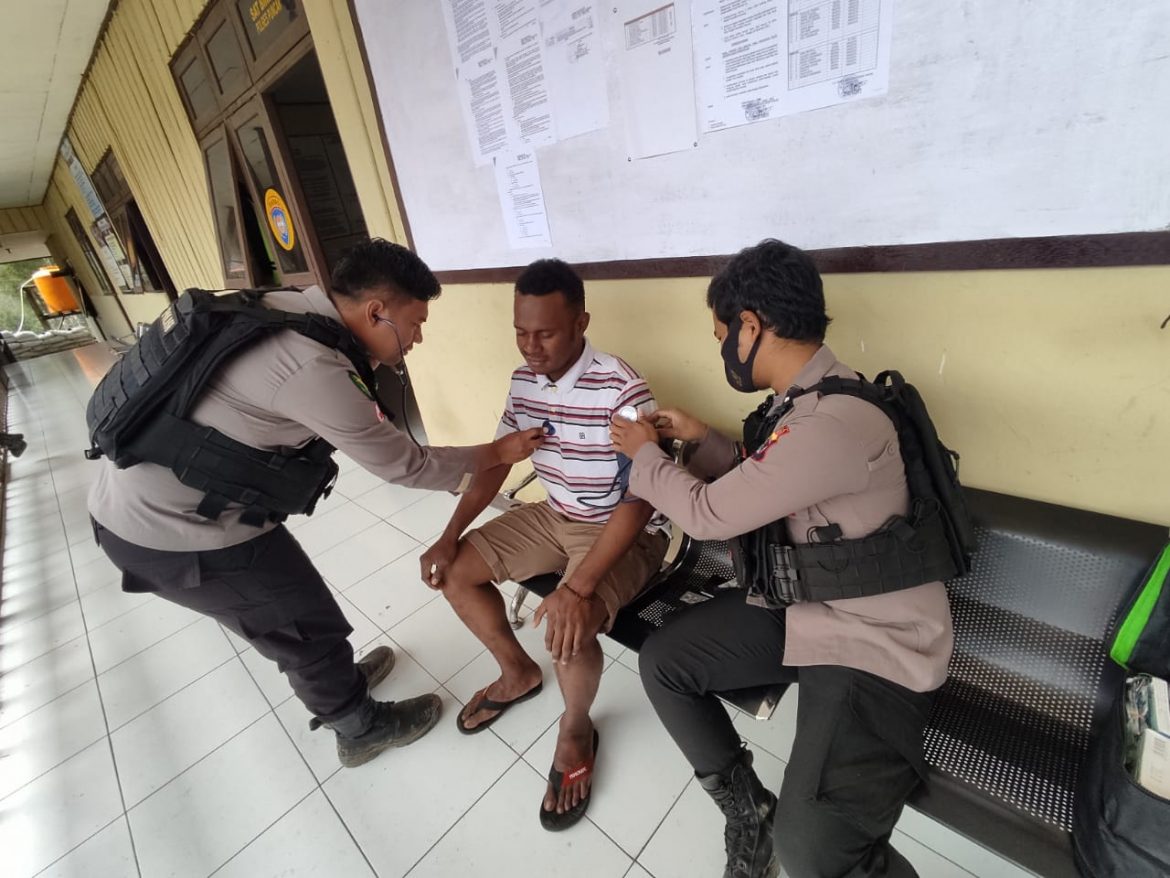 Lakukan Persiapan Kesehatan, Pengobatan Satgas Binmas Polres Puncak