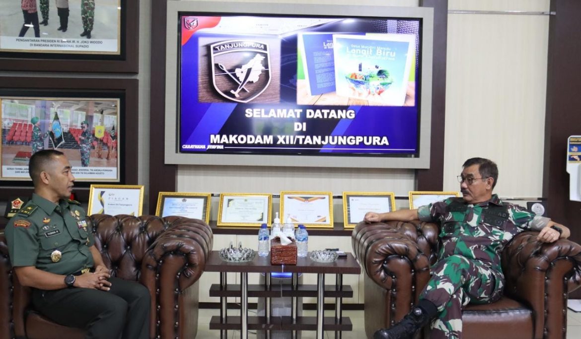Pangdam XII/Tpr Terima Kunjungan Silaturahmi Waaslat Kasad Bidang Renlat