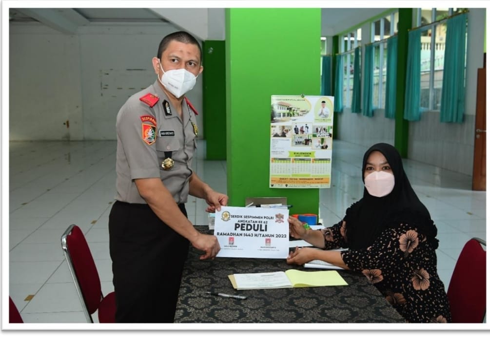 Serdik Sespimen Angkatan Ke 62 Melaksanakan Kegiatan Bakti Sosial Dalam Rangka Peduli Ramadhan 1443 H/2022 M