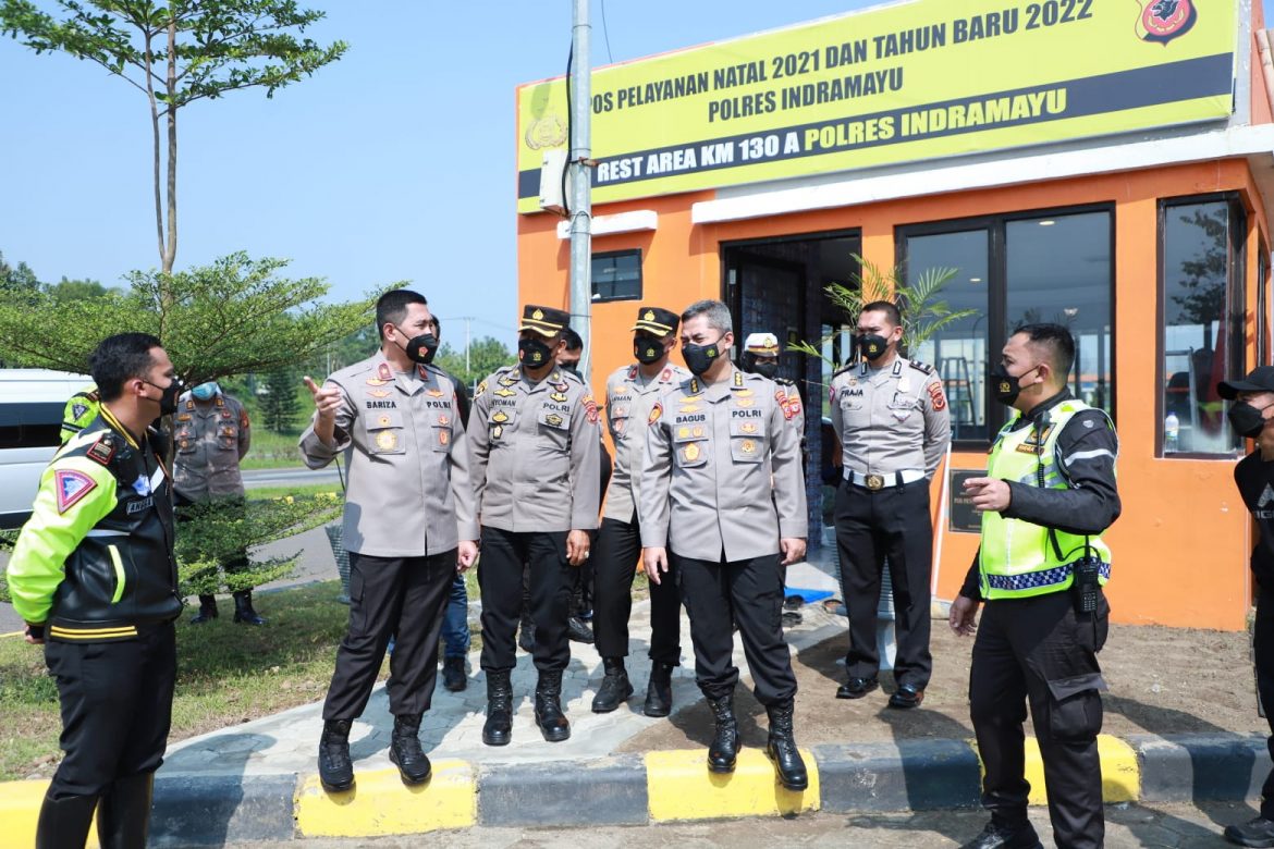 Wakapolda Jabar Cek Persiapan Pos Pelayanan Dan Pos Pengamanan Di Wilayah Hukum Polres Indramayu