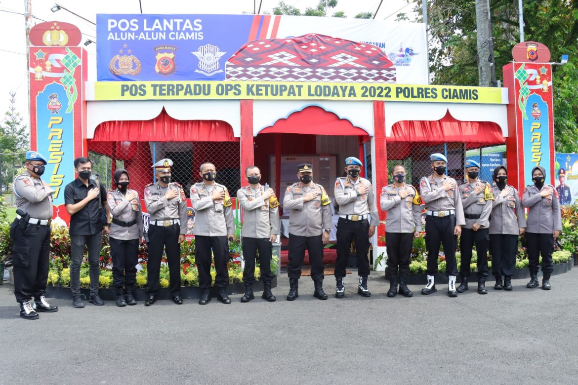 Tim Supervisi Biro Provos Mabes Polri Tinjau Pelaksanaan Pos Pam Ops Ketupat Lodaya di Polres Ciamis
