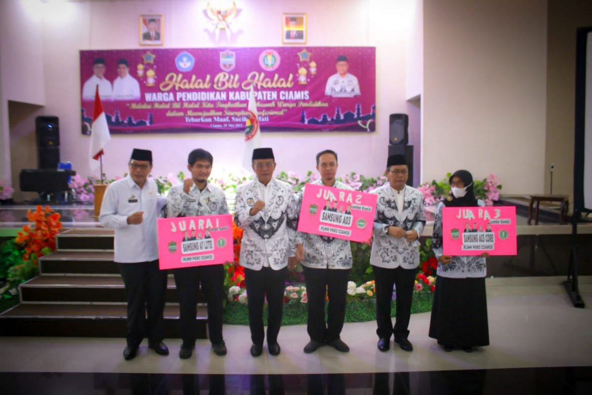 Hadiri Halal Bil Halal PGRI, Bupati Ciamis : Guru Harus Mampu Ciptakan Generasi Emas dan Cerdas