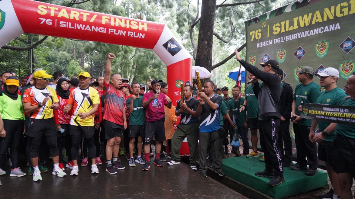 Peringati Hari Jadi Kodam III/Siliwangi Korem 061/SK Gelar Lomba Fun Run