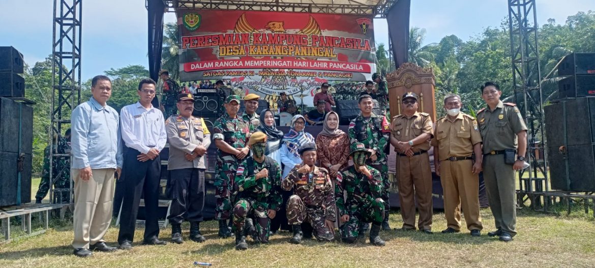 Di Ciamis Batalyon Armed 5/Pancagiri Kodam III/Siliwangi Resmikan Kampung Pancasila Desa Karangpaningal