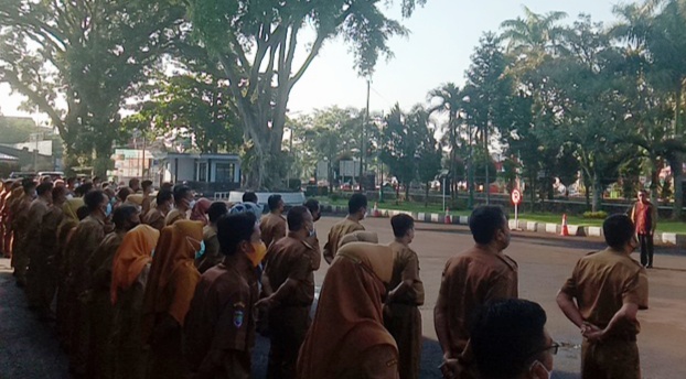Pasca libur Idul Fitri 1443 Hijriyah Seluruh ASN lingkup Pemkab Ciamis 100% di Klaim Masuk Kerja