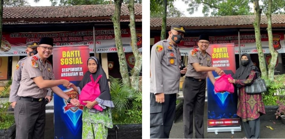 Polri Peduli, Serdik Sespimen Angkatan 62 Beri Bantuan Donasi Untuk Masyarakat