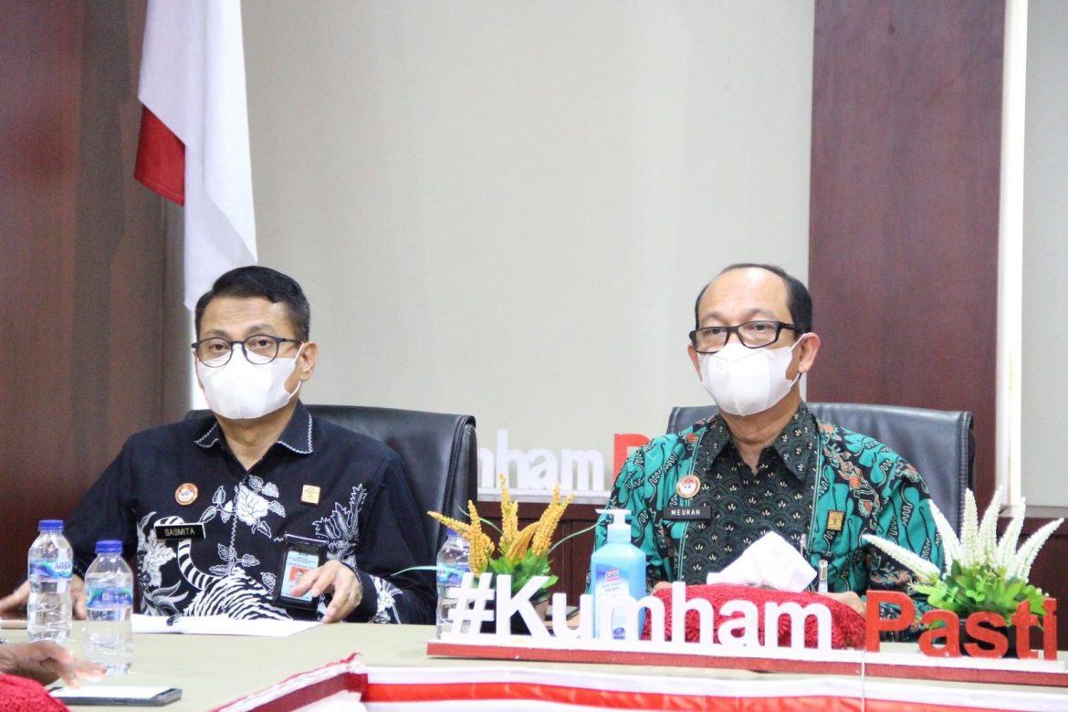Kakanwil Kemenkumham Aceh Ikuti Arahan Sekjen Dalam Hadapi Dinamika Terkini