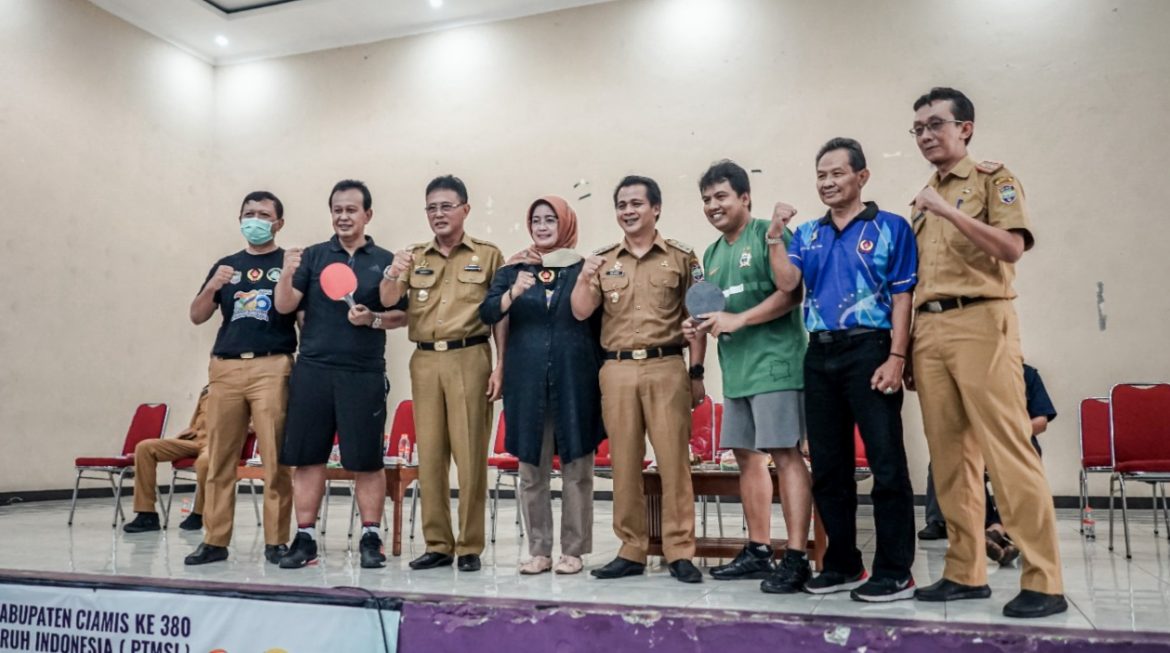 Buka Kejuaraan Tenis Meja, Bupati Ciamis Harapkan Cetak Atlit ASN Berkualitas
