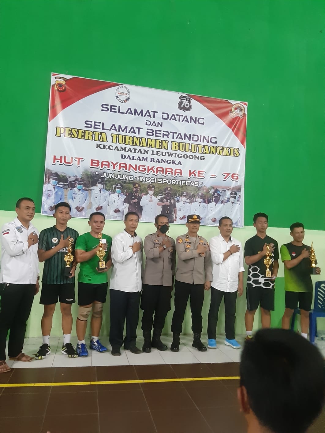 Final Turnamen Bulutangkis Polsek Leuwigoong Polres Garut Dalam Rangka HUT Bhayangkara Ke -76