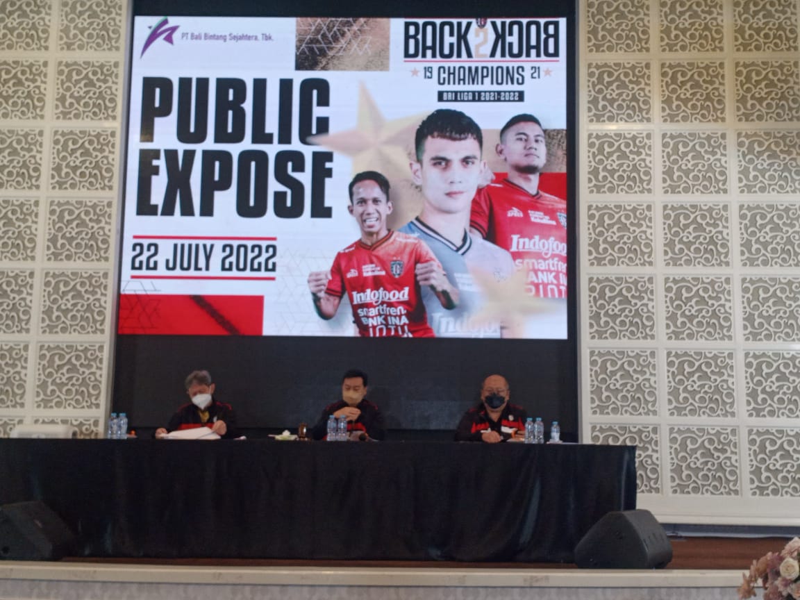 Induk Bali United, PT. Bali Bintang Sejahtera TBK, Menggelar RUPS dan Public Expose 2022
