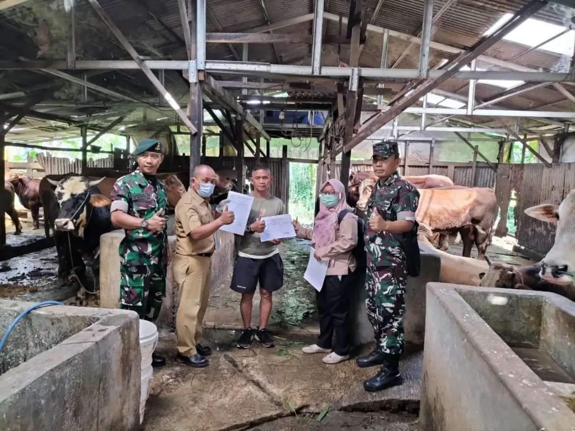 Pengecekan Hewan Ternak Dalam Ketahanan pangan di asrama Brigif Mekanis 1 Pam Ibu Kota /Jaya Sakti