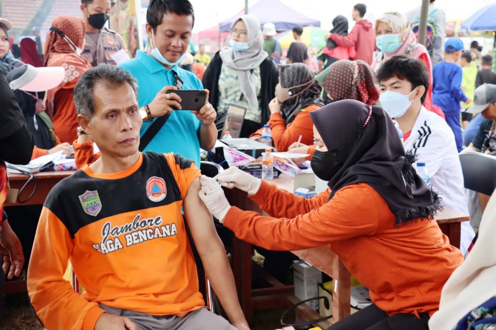 Percepatan Vaksinasi Dalam Antisiapsi Varian Baru Covid -19, Polres Ciamis Lakukan Jemput Bola