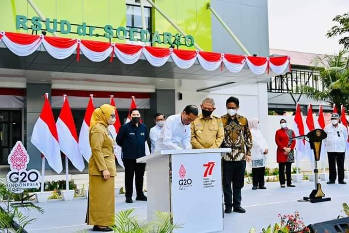 Resmikan Tower Baru RSUD Soedarso, Presiden Tekankan Pentingnya Peningkatan Sistem Kesehatan di Tanah Air
