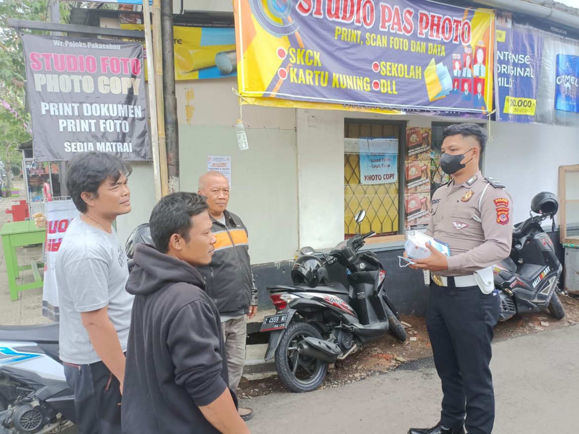 Tumbuhkan Kesadaran Budaya Tertib Berlalulintas Satlantas Polres Ciamis Berikan Dikmas Lantas Kepada Penguna Jalan