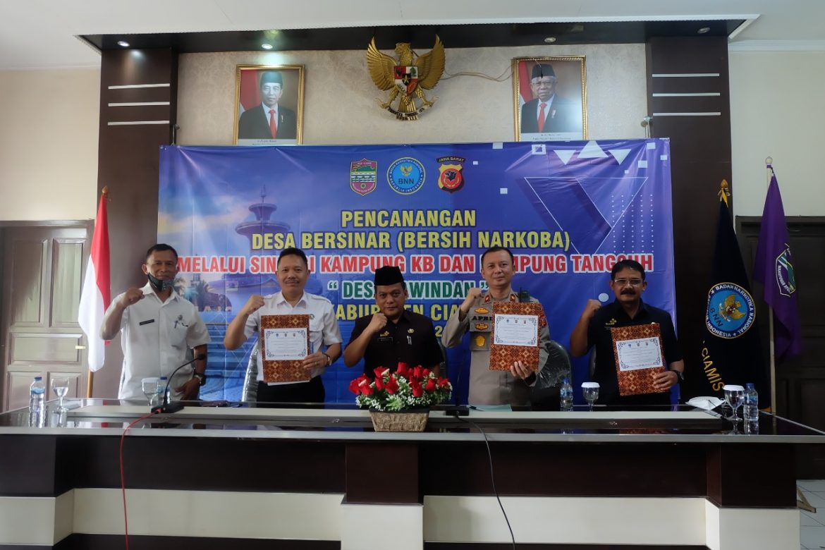 Wujudkan Wilayah Aman Kondusif dan  Bersih Terbebas Narkoba, Polres Ciamis Melakukan Penandatangan Kerjasama