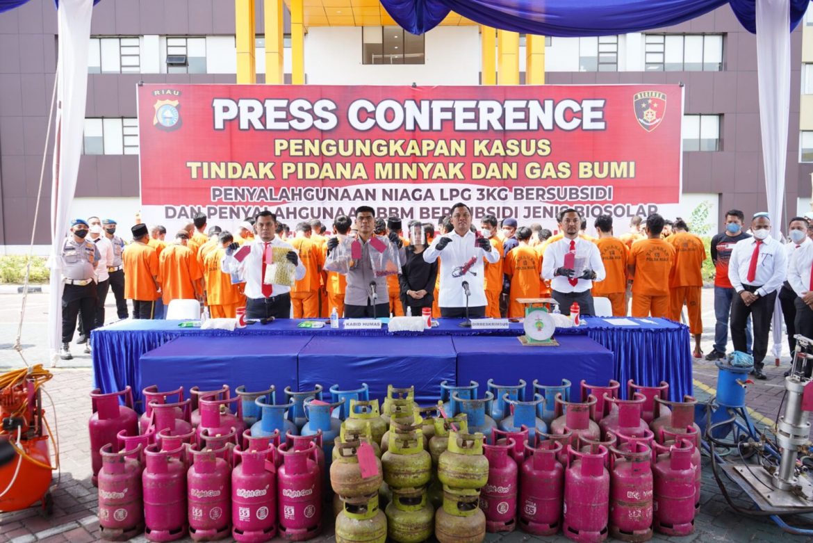 Ringkus Komplotan Pengoplos LPG dan BBM Bersubsidi, Kabid Humas Polda Riau : Perbuatan Mereka Sangat Merugikan Masyarakat Luas
