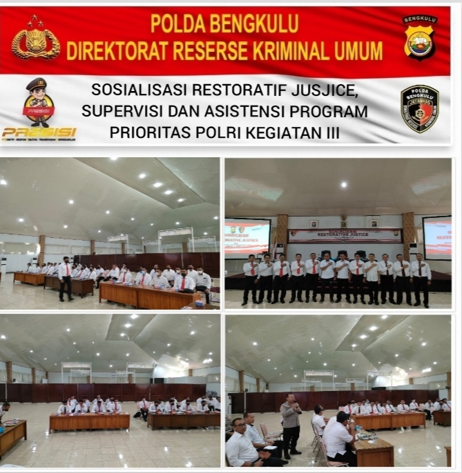Ditreskrimum Polda Bengkulu Gelar Sosialisasi Restorative Justice