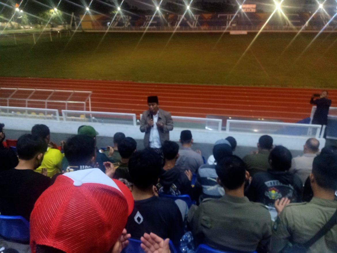 Jajaran Babinsa Koramil 01/Tgr Do’a Bersama di Stadion Benteng Reborn
