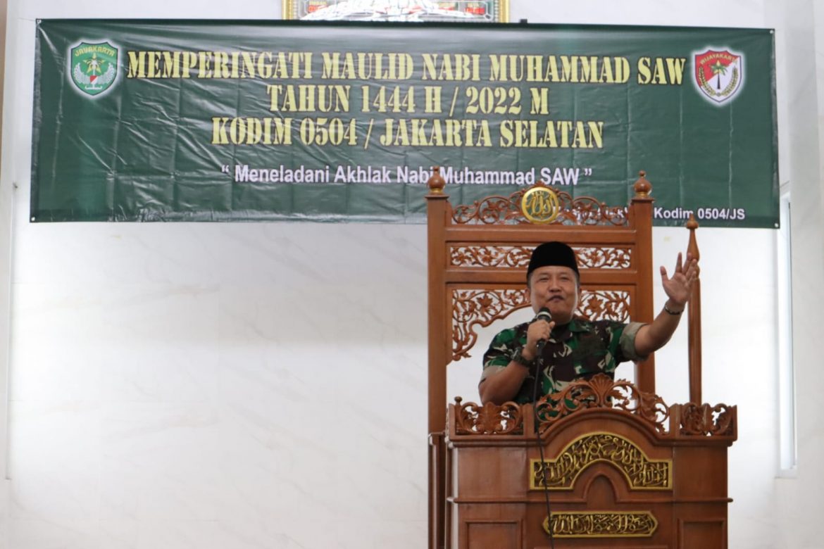 Kodim 0504/Jakarta Selatan Peringati Maulid Nabi Muhammad SAW 1444 H /2022 M