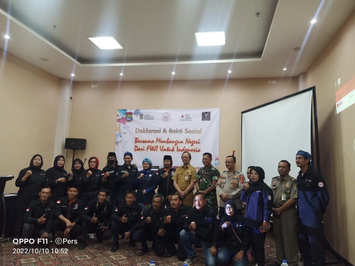 Jalin Sinergitas, Dalam Deklarasi FWJ Indonesia Kabupaten Tangerang di Hotel Yasmin