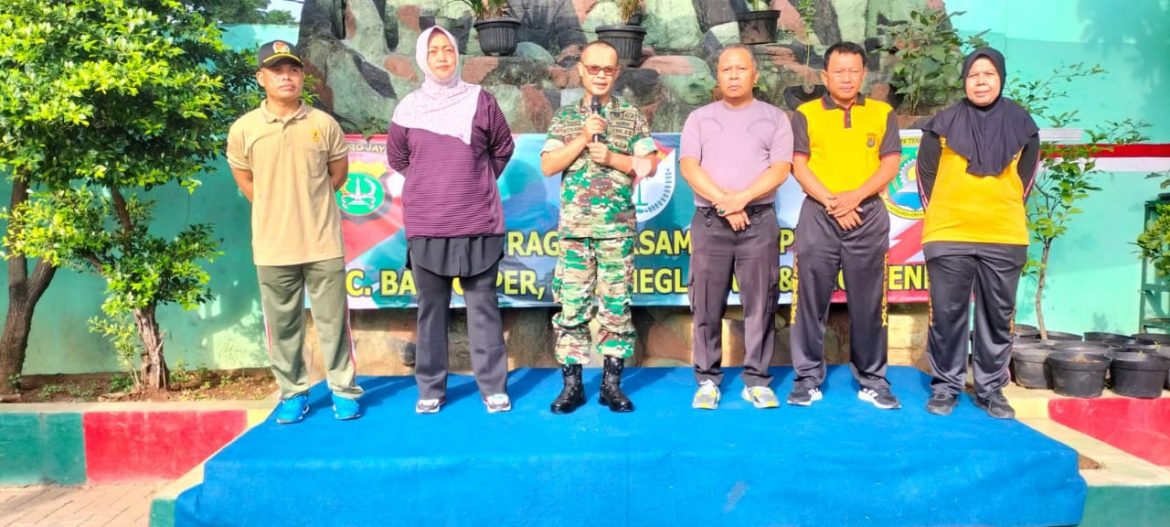 Jaga Kebugaran, Koramil 02/Btc Olahraga Bersama Unsur Tiga Pilar