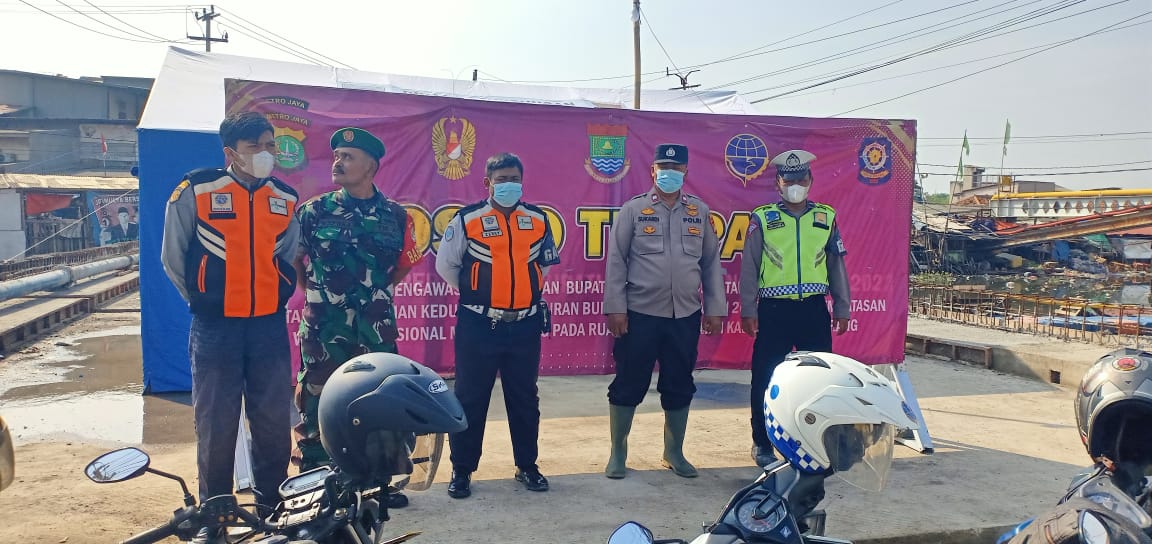 Anggota Koramil 01/Tln Dan Bhabimkamtibmas Pantau Pos Terpadu