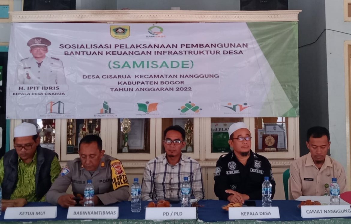 Desa Cisarua Adakan Sosialisasi Pelaksanaan Pembangunan Bantuan keuangan Insfratruktur Desa