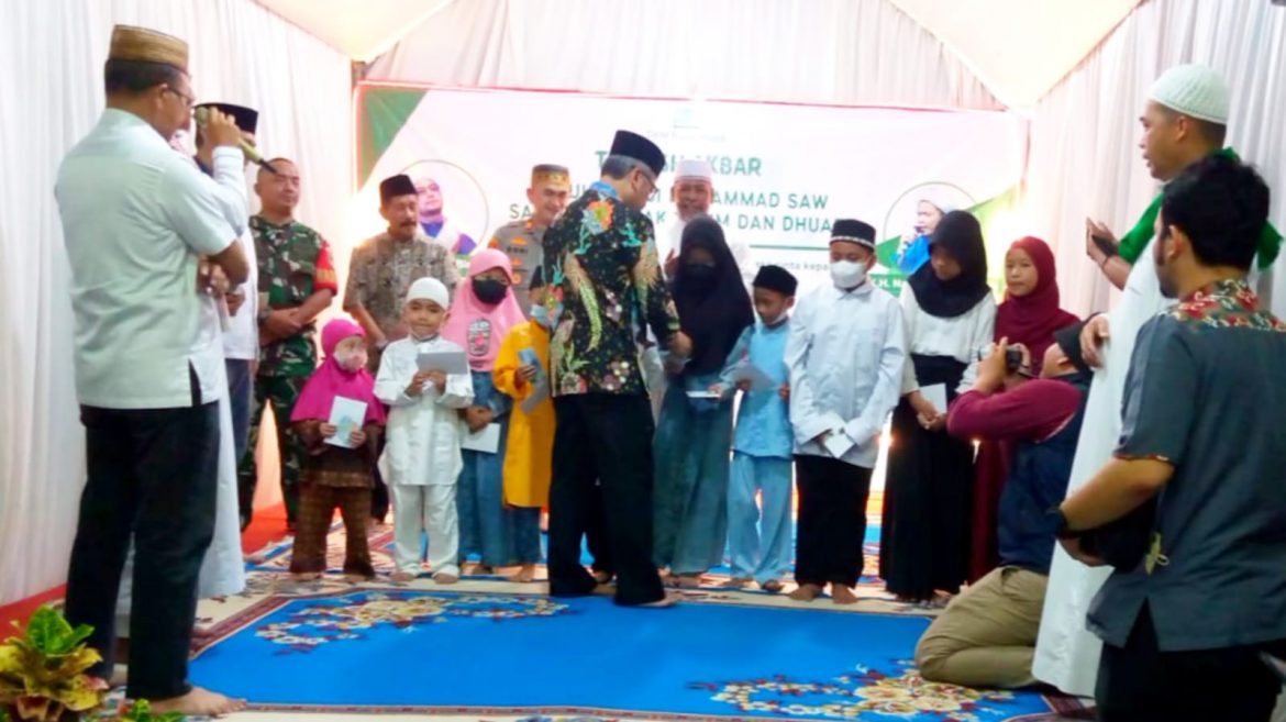 Tiga Pilar Kecamatan Palmerah Dampingi Walikota Jakarta Barat Hadiri Tabligh Akbar Maulid Nabi Muhammad SAW di Masjid Nurul Huda Kota Bambu Utara