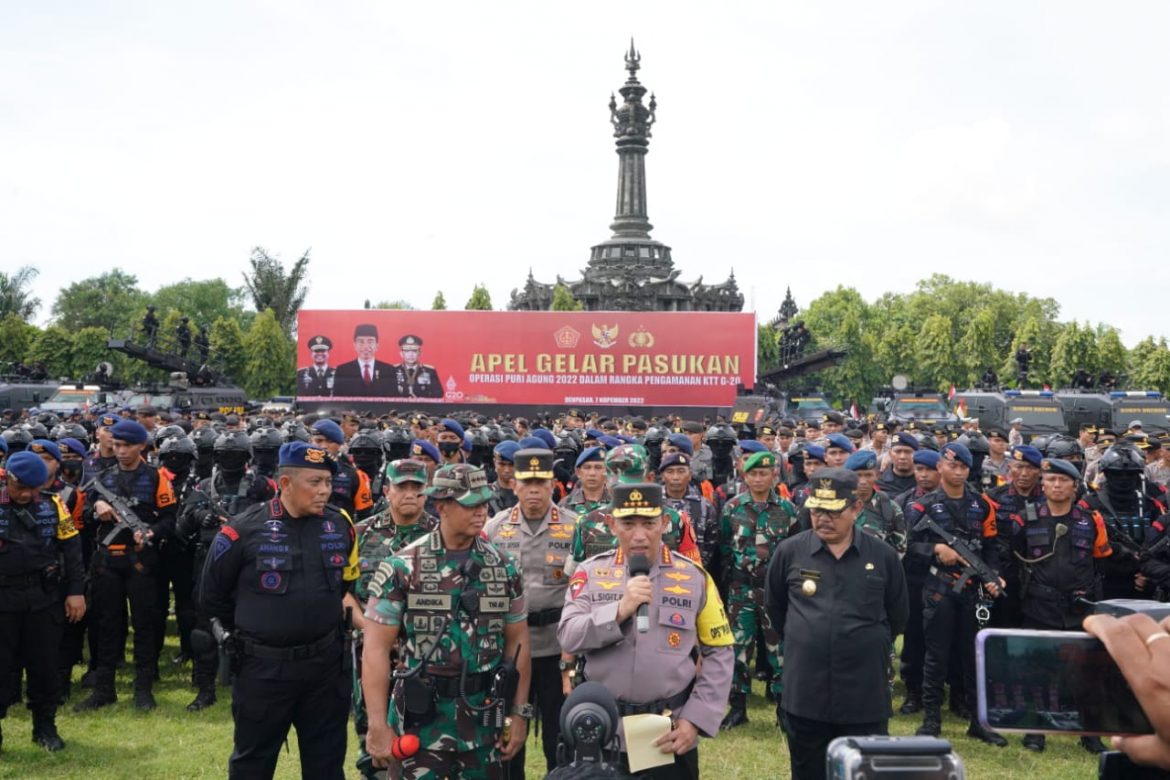Gelar Pasukan dan Peralatan, Kapolri dan Panglima TNI Ingin KTT G20 Berjalan Sukses
