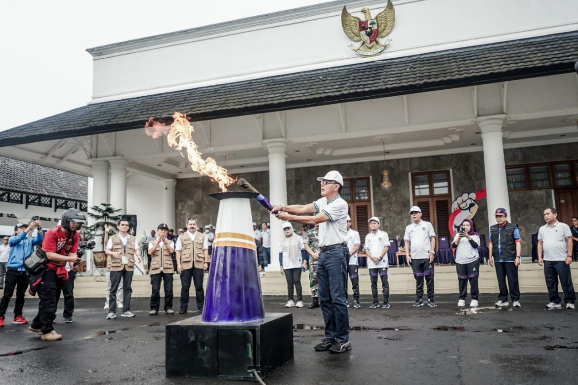 Terima Kirab Api Porprov, Bupati Semakin Optimis Ciamis Masuk 10 Besar