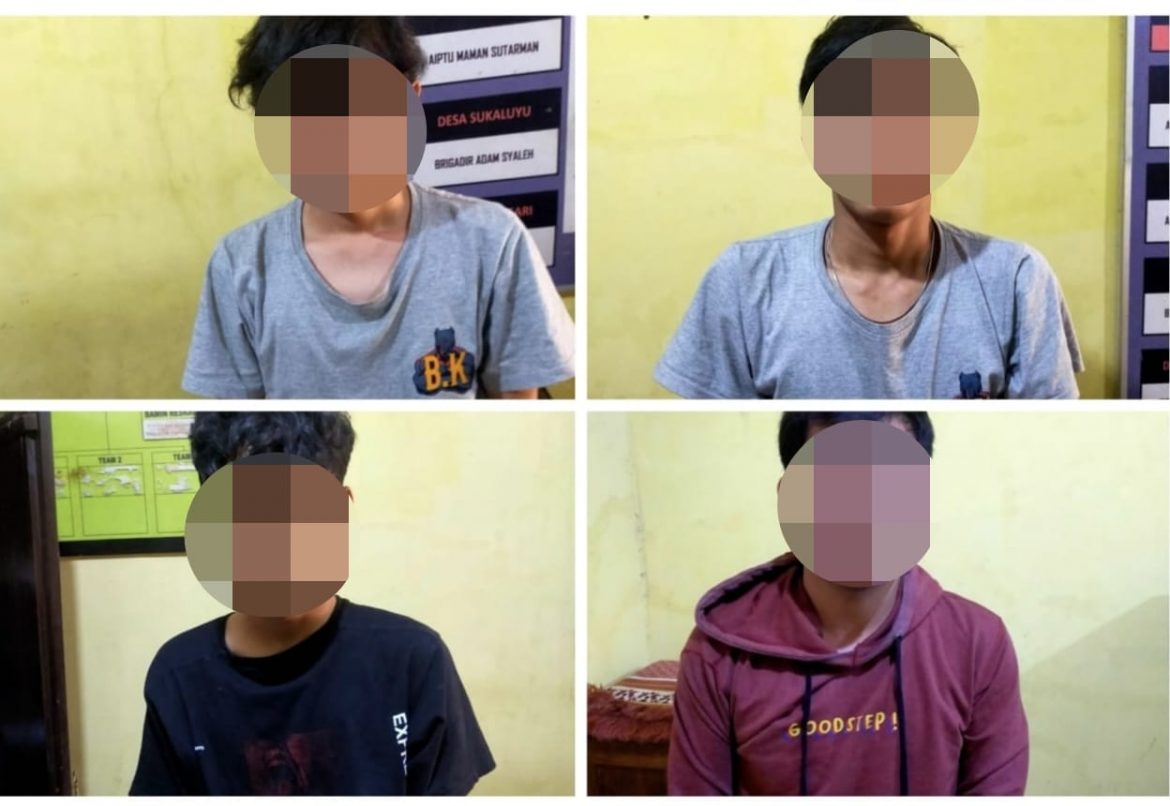 Akan Gelar Aksi Tawuran 4 Orang Remaja di Amankan Unit Patroli Polsek Tamansari Polres Bogor