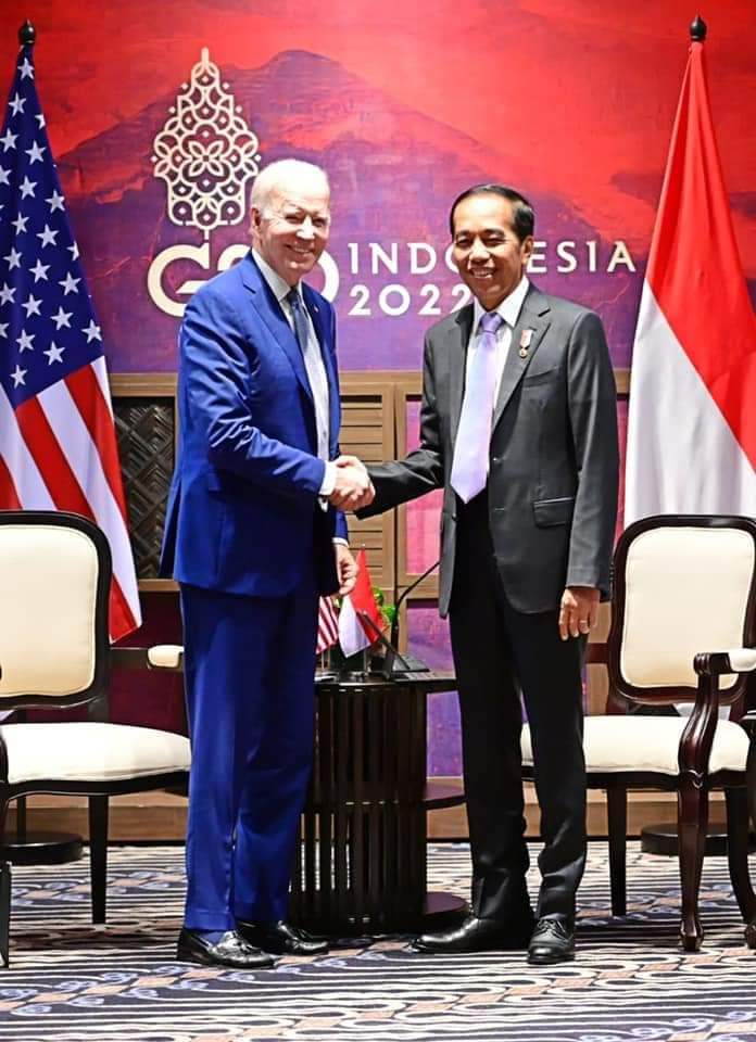 Presiden Jokowi Lakukan Pertemuan Bilateral dengan Presiden AS Joe Biden