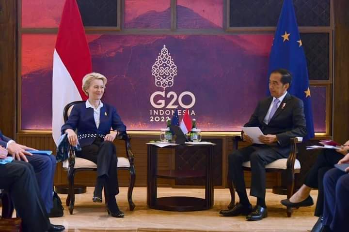 Presiden Jokowi Lakukan Pertemuan Bilateral dengan Presiden Komisi Eropa