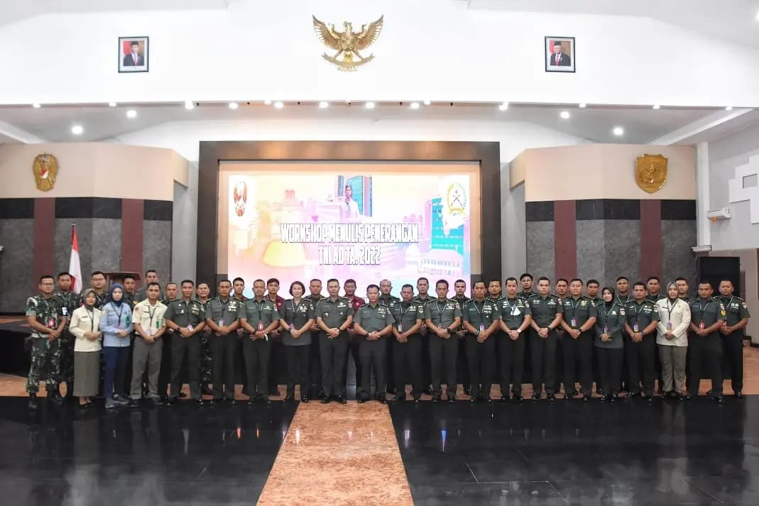 Dispenad Gelar Workshop Menulis Penerangan TNI AD TA. 2022