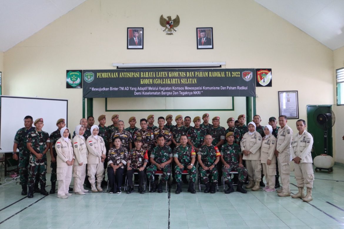 Kodim 0504/Jakarta Selatan Menggelar Kegiatan Pembinaan Bahaya Laten Komunis dan Paham Radikal